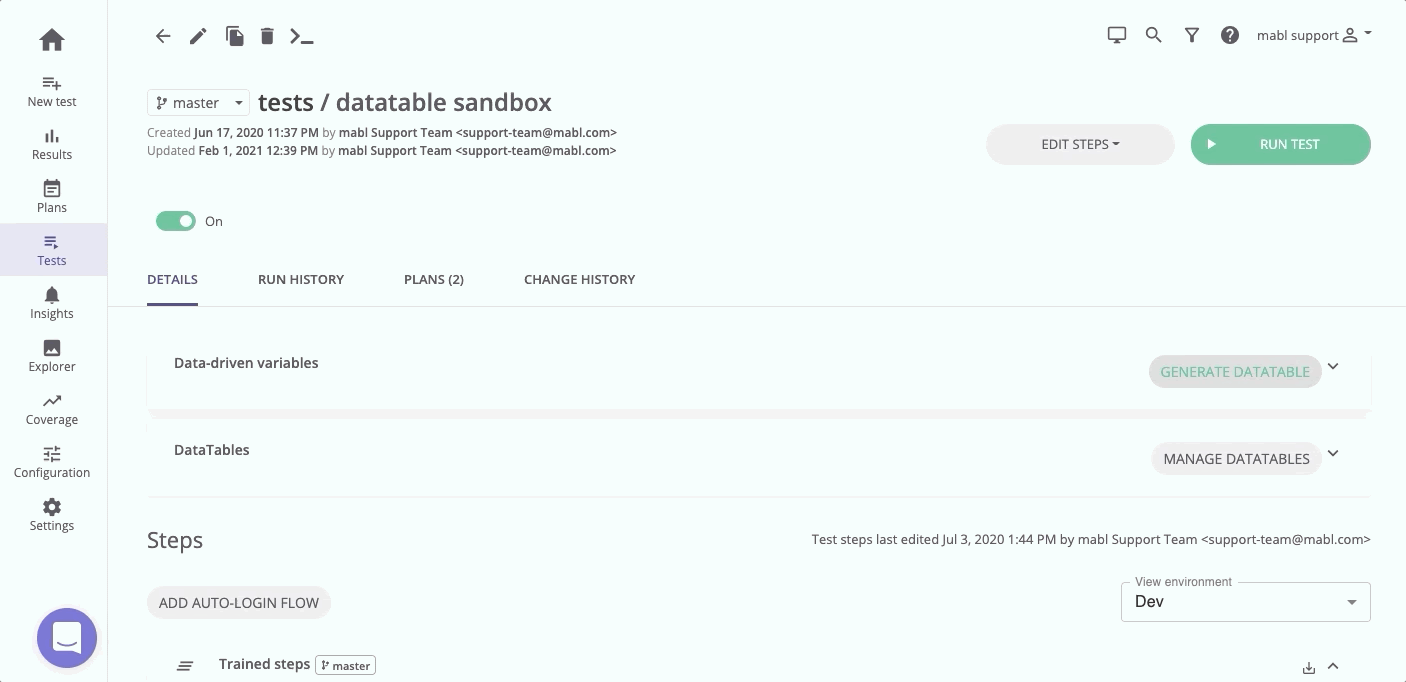 Generate-data-table