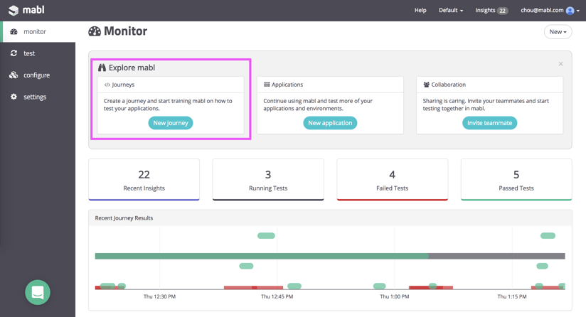 A screenshot showing you the next step - creating custom test flows for critical user Journeys.