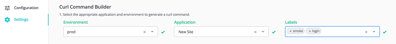 A screenshot showing that only Plans containing at least one of the “smoke” and “login” labels will be executed.