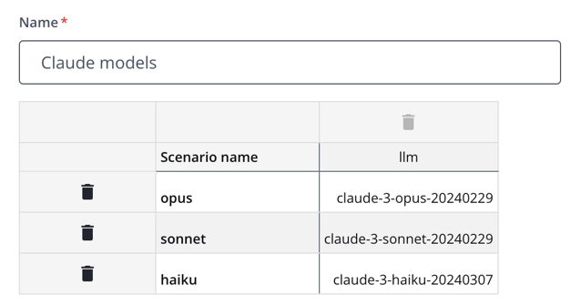 Screenshot of mabl Trainer where you add the three Anthropic models to the test.