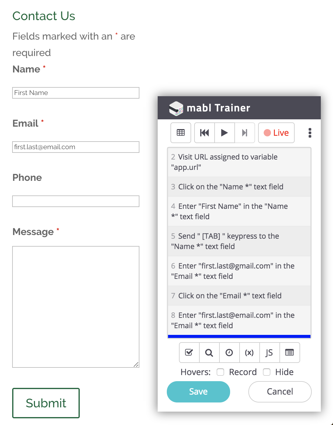 mabl trainer