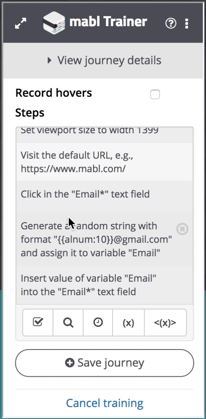 A screenshot showing that the email variable is now in the form.