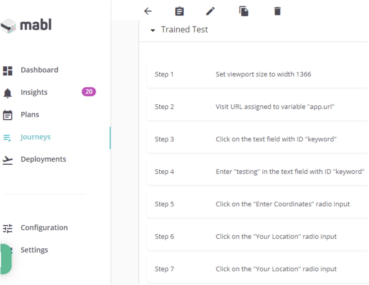 A screenshot showing to set up parallel instances of test runs in mabl by running a simple training session.