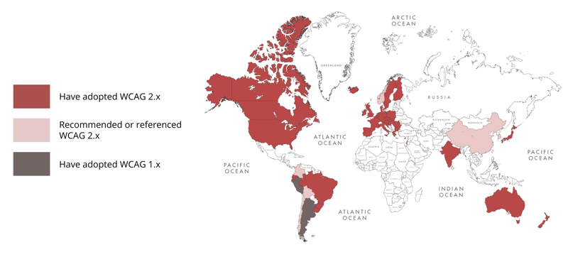 WCAG Compliance Global Map