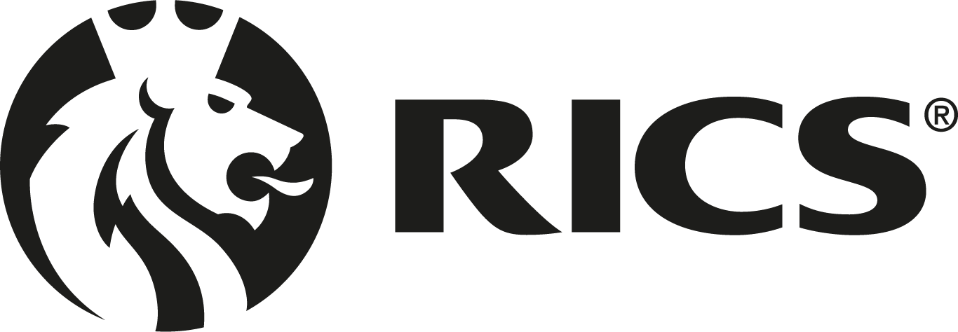 RICS logo with R mark (Black)