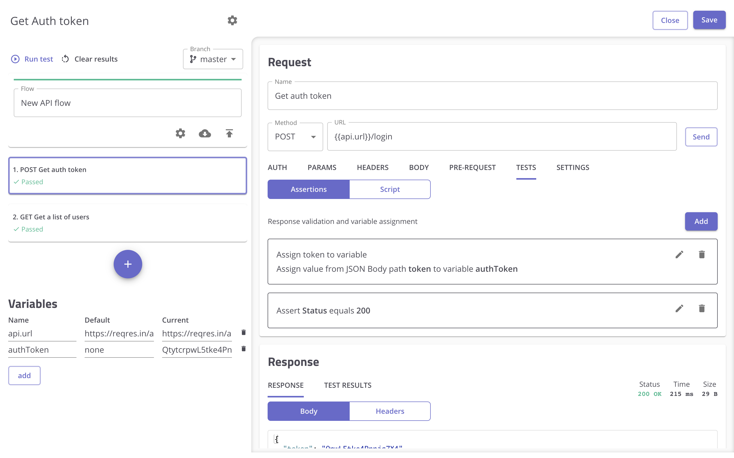 API Test Editor