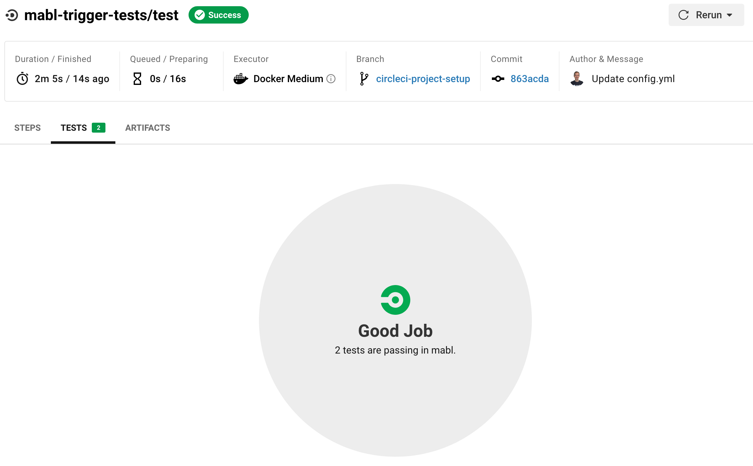 A screenshot showing the value of integrating automated testing into your development workflow.