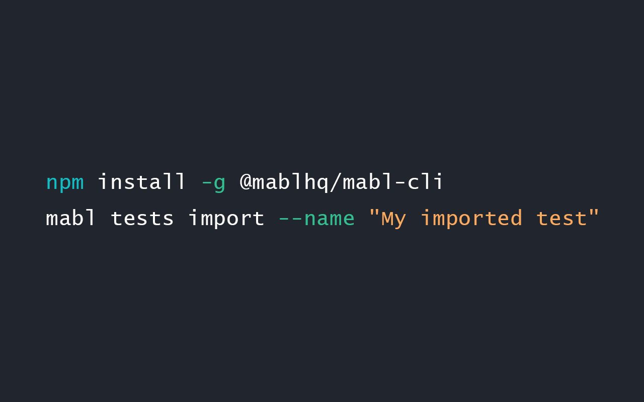 Importing a Selenium Test through the mabl API